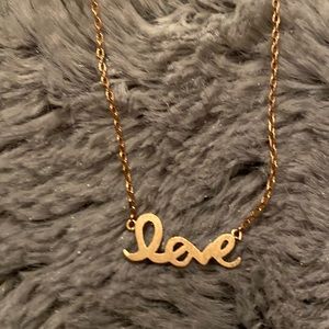 Rose Gold “Love” Dainty Necklace
